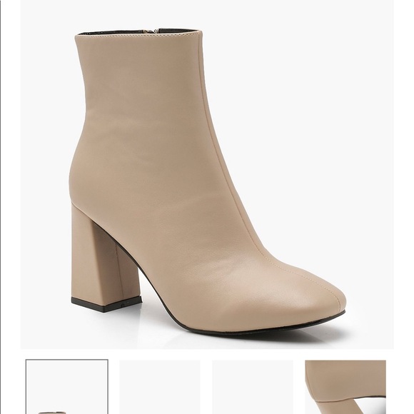Boohoo Shoes - BOOHOO// nude booties size 8